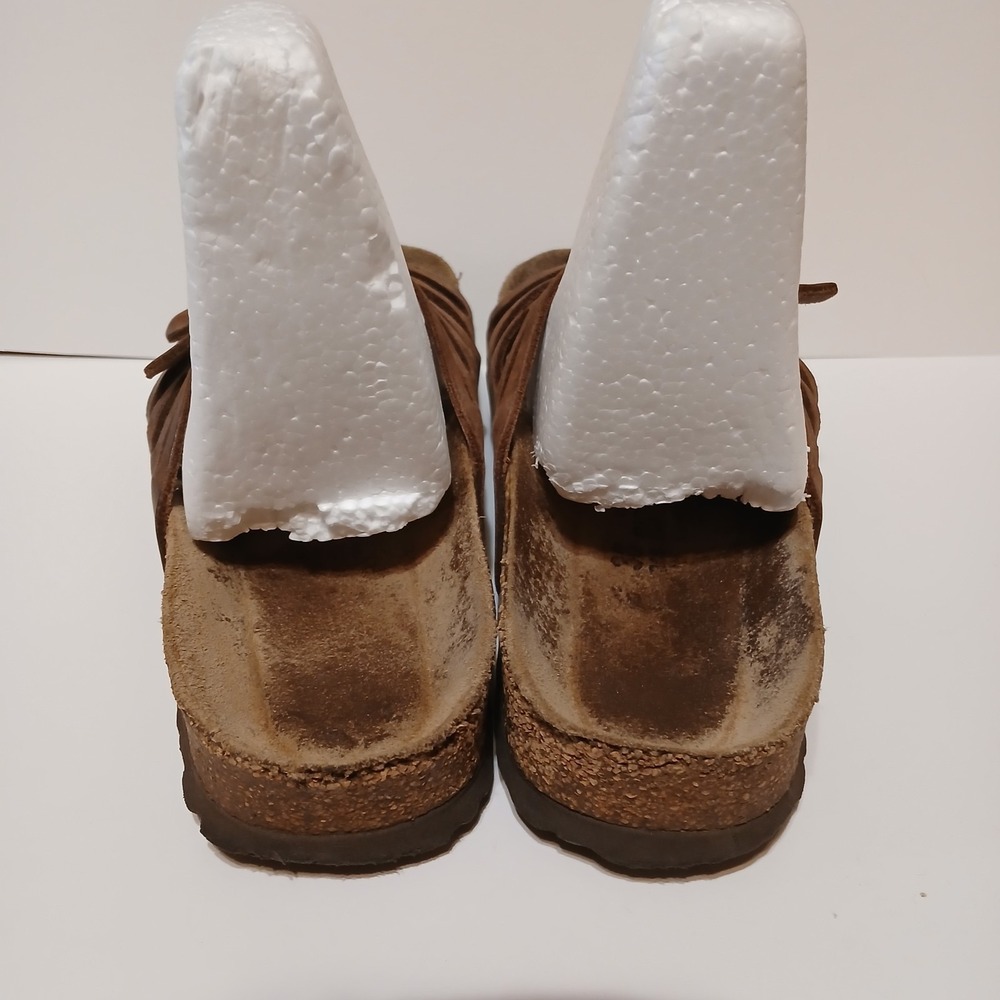 Birkenstock Womens 7.5 38 Granada Brown Sandals Slip On straps buckle - Picture 3 of 7